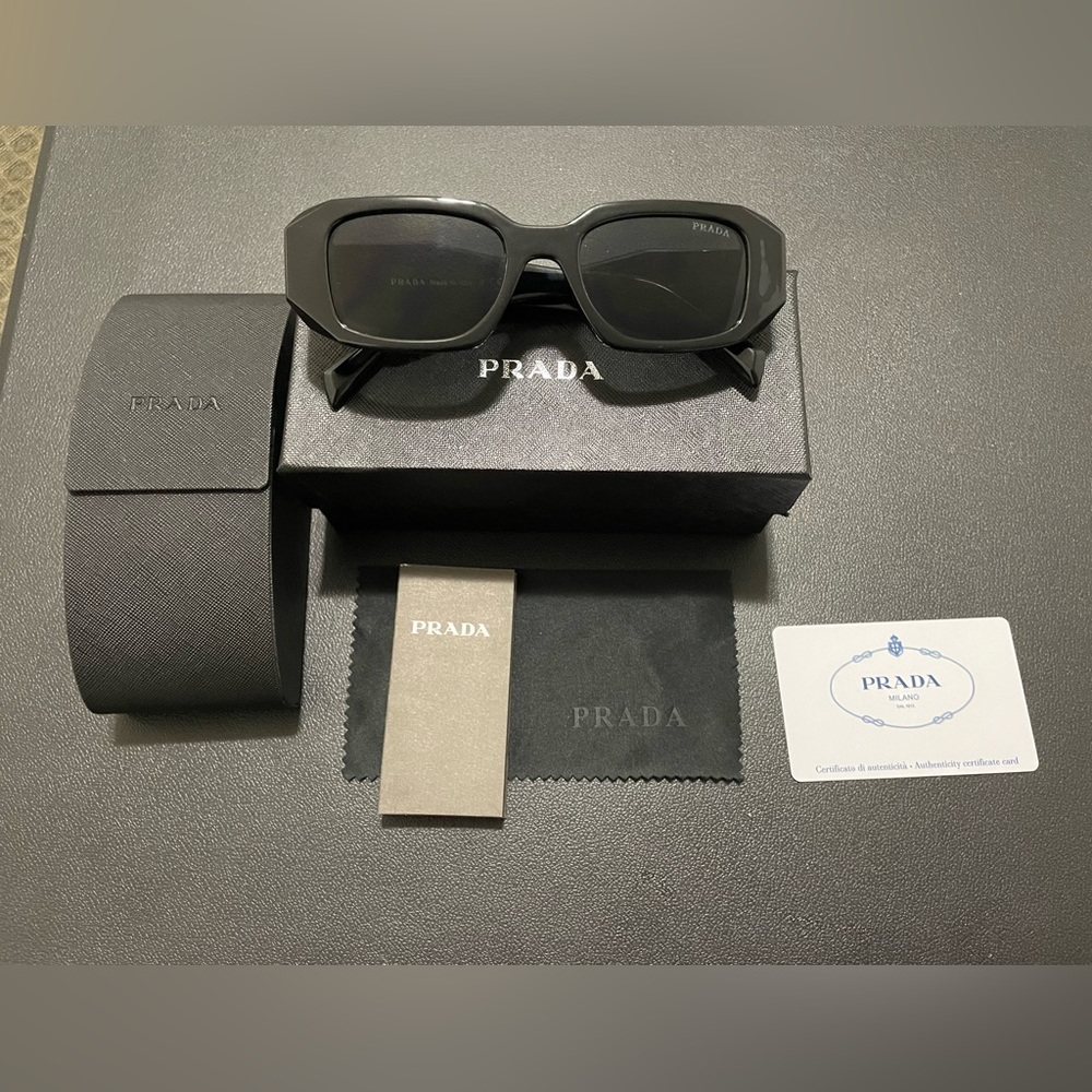 Authentic PRADA Milano Black Designer Sunglasses: Premium Shades - Limited Stock